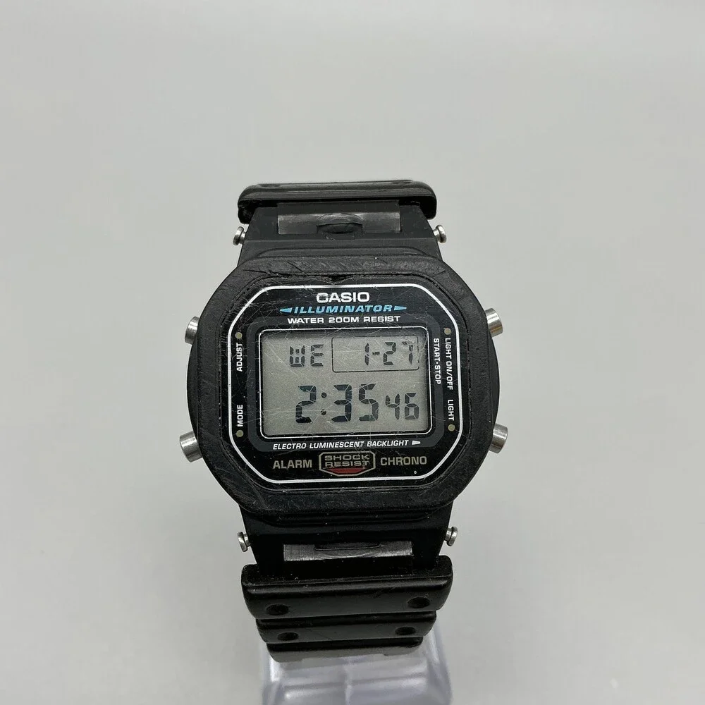 Casio G-Shock DW-5600E Mens Watch 39mm Digital Black Broke Backlight New Battery